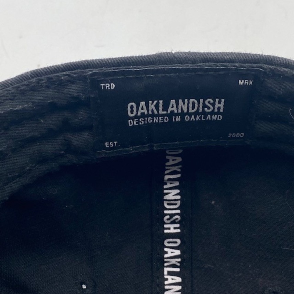 OAKLAND Oaklandish Tree Logo Dad Hat Cap Mens OSFA Black Cotton Adjustable Strap - Picture 11 of 11